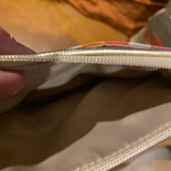 Coach Legacy Stripe Crossbody Bag Satin Canvas & Gold Leather-great condition - Picture 5 of 6